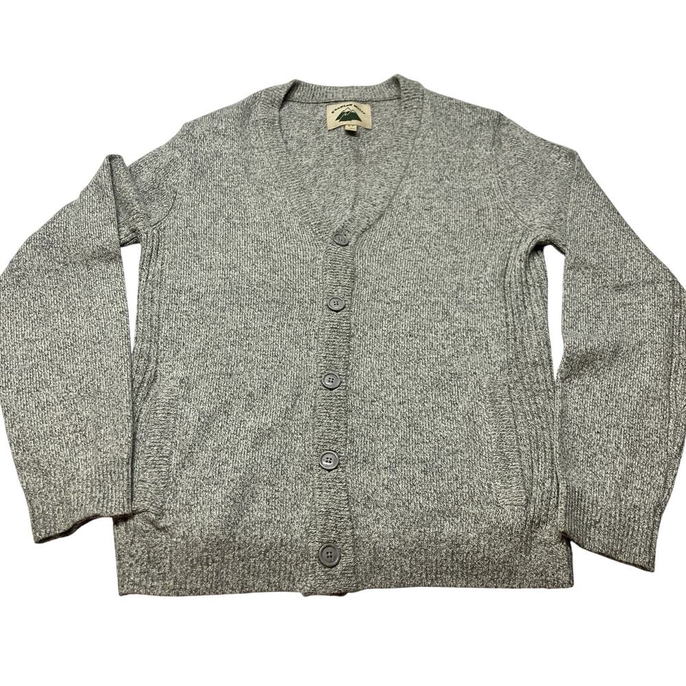 Urban Outfitters O'Hanlon Mills V Neck Wool Cardigan Tweed Sweater Gray Size S